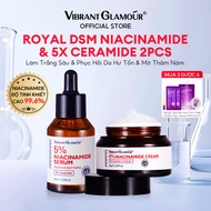 Serum 5% Niacinamide + Kem dưỡng 8% Niacinamide VIBRANT GLAMOUR Bộ Dưỡng Trắng & Phục Hồi Da & Cải T