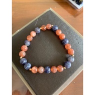 Iolite and Sunstone Crystal Bracelet