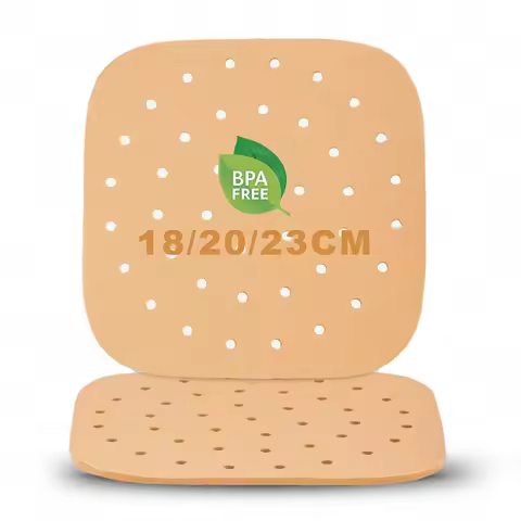 50-200 Sheets Air Fryer Parchment Paper, Square Perforated Baking Paper for Ninja Oven Hot Airfryer,