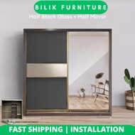 💥 Free Intsall💥- 6x8ft & 8x8ft Wardrobe | 8x8 kaki Almari | Anti-jump | sliding wardrobe | glass