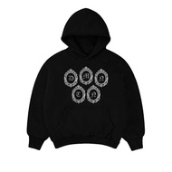 HITAM Dominate Labs Pullover Hoodie Fierce Black Men Women