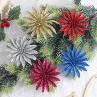 1/10Pcs Christmas Decoration Artificial Flowers Xmas Tree Pendant Fake Flower for Home Decor Navidad New Year 2023 Gift Ornament