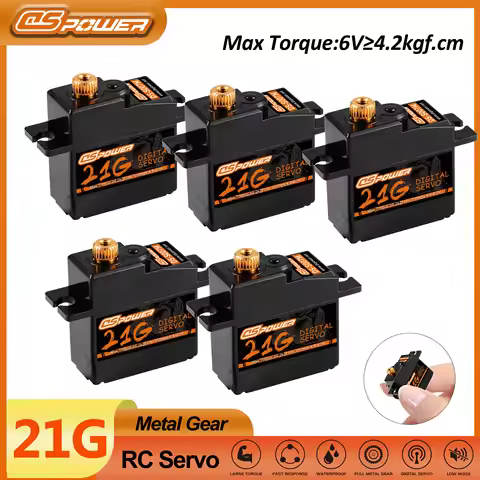 1/2/5pcs DSpower 21g Metal Gear 4.2KG Micro Servo for 1/18 1/16 1/14 RC Car Hyper Go 14209 14210 144