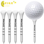 XIANS 100pcs Golf Wood Tees, 69/83mm Digital Scale White Striped Golf Tee, Golf Training Aids Wooden