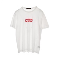 【二手】LOUIS VUITTONLOUIS VUITTON Supreme SUP聯名款 Box Logo 純棉男士T卹，二手