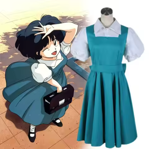 Ranma Anime 1/2 The Case of the Furinkan Stalker! Akane Tendo Akane Outfit Dress Cosplay Costume