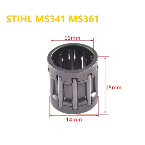 2PCS Piston Use Needle Cage Bearing 11x14x15mm For Stihl MS361 MS341 MS 341 361 Chainsaw Parts OEM 9