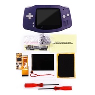 IPS V2หน้าจอ LCD แบล็กไลท์ Mod & Pre-Cut Full เคสแบบเปลือกหอยสำหรับ Game Boy Advance GBA