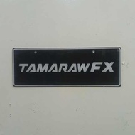 Tamaraw FX Vanity plate. 3mm acrylic with premium grade sticker