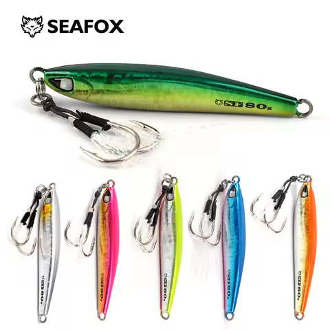 SF12 Seafox Fishing Goods 2023 Artificial Baits Sea Fishing Lures Metal Jig 40G 60G 80G 100G Fishing