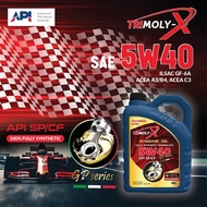 TRIMOLY-X GP SERIES 5W40 ESTER FULLY SYNTHETIC ENGINE OIL SP/CF 4L Car Minyak Hitam Minyak Enjin Ker