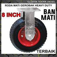 Roda Karet Mati HEAVY DUTY Trolley Troli 8" Inch Gerobak BAN MATI HD - RODA MATI