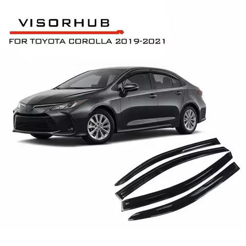 For Toyota Corolla Altis Sedan 2019-2025 Window Visor 4Pcs Black Acrylic Rain Guard Wind Deflector S