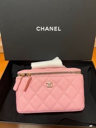 Chanel long vanity case 櫻花粉長盒子