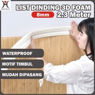 List Dinding Wallpaper / Wallborder Foam 3D /Wallpaper List Foam Stiker Dinding / List dinding 3D 2.3 Meter / Wall Border List