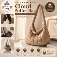 (SG INSTOCK) Cloud Puffer Bag Jennie Soft Quilted Shoulder Bag Korean Aesthetic Slouchy Tote Large C