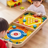 Big 5 IN 1 Wooden Innovation Multi in One Game Chess Bounce Chess Bowling Ice Hockey Flying Chess Fa