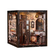 DIY Book Nook Kit Classic Instruments with LED Light, DIY Set Adults, Nook Book, 3D Wooden Kit for B