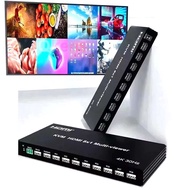KVM 4K HDMI 8x1 Multi-viewer Seamless Switch 8 CH Multiplexer Multi Screen Viewer 8x1 KVM HDMI Quad 