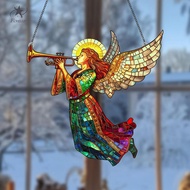 Fenteer 2D Flat Angel Window Hanging Ornament Acrylic Sign for Office Bedroom Indoor