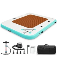 Inflatable Floating Dock Platform for Lake Sea Swimming Pool Water Boat 6ft/8ft/10ft Raft Island Flo