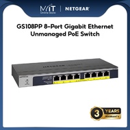 NETGEAR GS108PP 8-Port Gigabit Ethernet Unmanaged PoE Switch【3 Years Warranty by NETGEAR】
