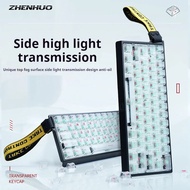 ZHENHUO Foggy Transparent Keycaps Front Side Engravings Matte Surface For Wooting MelGeek 68 108 Key