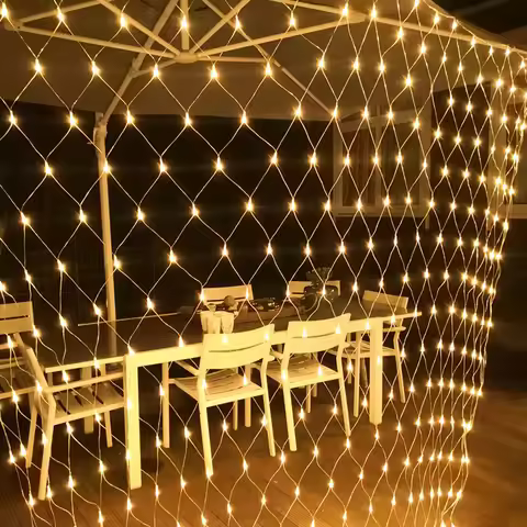 1.5x1.5m 96leds 8 Modes EU Plug 220V Net LED String Light Festival Christmas Decoration New Year Wed