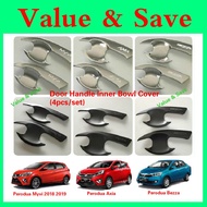 Perodua Myvi 2018 Bezza Axia Ativa Aruz Alza Myvi 2012 Door Handle Inner Bowl Cover Trim Chrome / Ma