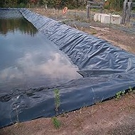 Black Pond Liner HDPE Fish Pond Liners Rubber Pond Tarp 0.2mm Flexible Easy Cutting Underlayment for Fountains, Waterfall，Water Gardens (Color : Black, Size : 1.5x2m)