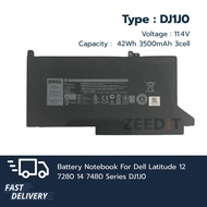 (ส่งฟรี ประกัน 1 ปี) แบตเตอรี่ โน๊ตบุ๊ค Compatible with Dell Latitude 14 E7280 E7480 13 7390 E7390 S
