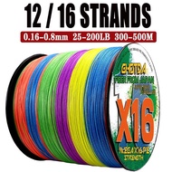 GHOTDA Braideding Line X8/16 100M/300M Strong Tension 18-200LB Multifilament PE Wire For Bass Carpin