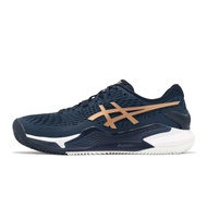 Asics Tennis Shoes GEL-Resolution 9 Clay Men's Blue Gold Glory Series Red Dedicated 1041A475960