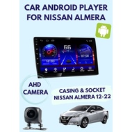 Android Player Package Promotion For NISSAN ALMERA 12-22 Free AHD Reverse Camera