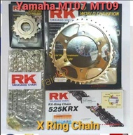 Yamaha MT07 MT09 RK Sprocket & Chain Kit [525KRX X Ring Chain]