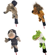Cute Animal Golf Driver Head cover 3D Plush Design, Scratch & Impact Resistant Easy One-Hand Operati