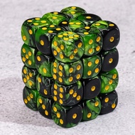 36PCS Polyhedral Dice D6 Dice 16mm Acrylic Dice Game Dice for RPG MTG DND Dice Table Games (Green Bl