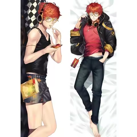 Japanese Anime Game Mystic Messenger 707 Zen Luciel Choi Dakimakura Pillow Case Double Side Printed 