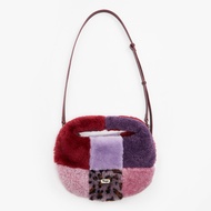 Tagi. Fuzzy Patchwork Shoulder Bag กระเป๋าสะพายไหล่แพตช์เวิร์กนุ่มฟู