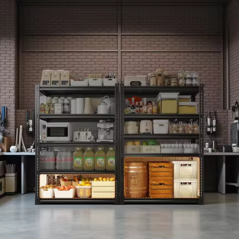 72'' Storage Shelves 2050LBS Garage Shelving Heavy Duty 5-Tier Metal Shelving Adjustable, Industrial