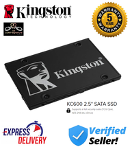 Kingston KC600 256GB 2.5" SATA SSD Hardware-based self-encrypting drive with 3D TLC NAND - SKC600/25