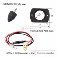 65W Fast Charger QC3.0+PD3.0 Dual USB Waterproof Car Charger with Voltage Display for Motorcycle/Aut