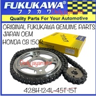 Gear Set Gear Package Honda CB 150R 428H-124L-45T-15T Gear Set Honda CB 150R Original Fukukawa Genuine Parts
