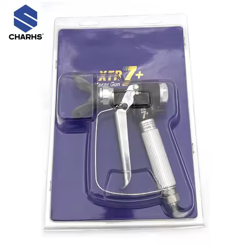 XTR5 and XTR 7 Airless Spray Gun for 500 Bar Spraying Paint Jobs Round Handle, 4-Finger Trigger, No 