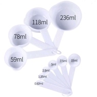 HQ LAVA 10pcs set Plastic Measuring Cups | Measuring Scoop | Kitchen Measurement Tool | Penyukat Sudu | Sukatan Cawan