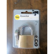 Yale Essential Series YE1 Hardened Steel Brass Padlock 50mm Mangga Pintu