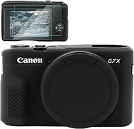 Silicone Protective Case for Canon G7X Mark II/G7X2 Case, Accessory with 2 Screen Protectors, Remova