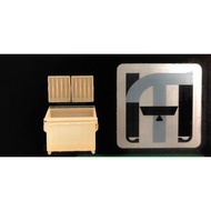 1:64 scale miniature trash can - 1:64 scale model accessories | Scale 1:64