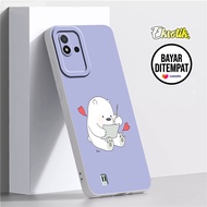 Case Realme Narzo 50i - Casing Realme Narzo 50i - Eksotik - Silikon Cute White Bear - Cassing Hp - A