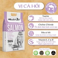 Hello Cat 5kg Thức Ăn Hạt Cho Mèo Mọi Lứa Tuổi - CÁ HỒI